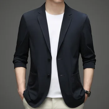 5961-RR-свободная корейская версия Man 2021 летний новый облегающий шелковый костюм на заказ с дышащим коротким рукавом
