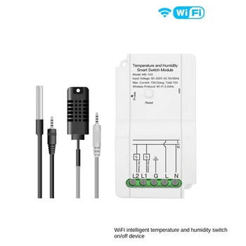 Wifi Tuya Smart Home Switch Умный датчик температуры и влажности приложение Переключатель времени Модуль дистанционного управления Переключатель зонда Прочный