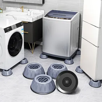 Антивибрационные накладки для стиральной машины Пластиковые резиновые ножки с функцией амортизации и шумоподавления Подставка для стиральной машины и сушилки Коврик для выравнивания кровати в холодильнике