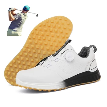 Обувь для гольфа Мужская водонепроницаемая пара спортивных кроссовок для гольфистов Женская нескользящая обувь для гольфа На открытом воздухе Удобная обувь для ходьбы