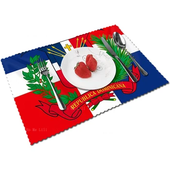 Флаг Доминиканской Республики Британский Юнион Джек Российский флаг с двуглавым Орлом Салфетки из полиэстеровой ткани