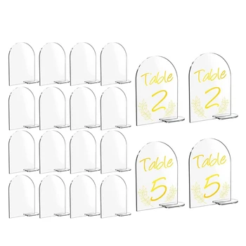 20 Упаковок пустых акриловых табличек с цифрами с подставкой 6X4 дюйма, арка своими руками, акриловые таблички на подставке, вывеска для свадебного приема