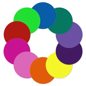 10 Красочных кругов сухого стирания, 11-дюймовые круглые круги сухого стирания, съемная самоклеящаяся обучающая доска с наклейками для сухого стирания для