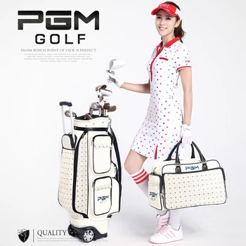 Сумки для гольфа PGM большой емкости из двухслойной искусственной кожи Водонепроницаемая Обувь Сумка для одежды Спортивные сумки для спортзала принадлежности для гольфа