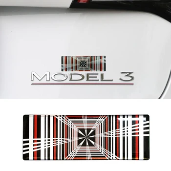1 шт. Автомобильная клетчатая наклейка, Запасные части для Tesla Model 3 Y S X Аксессуары, Эмблема автомобиля, Значок, наклейки с логотипом, Аксессуары для интерьера