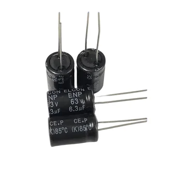 10ШТ оригинальный бесступенчатый электролитический конденсатор 63 В 6,8 мкф с кроссовером высоких и средних частот 63 В 6,3 мкф 10x16 мм