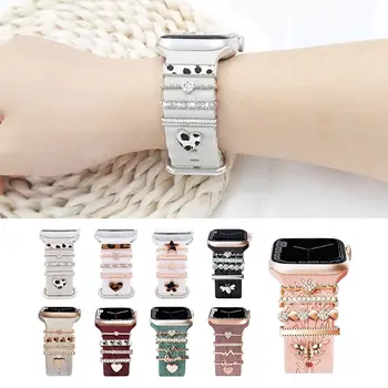 Для Apple Для iwatch Модный ремешок для часов Украшение Бриллиантовая брошь Декоративное кольцо Металлический браслет Подвески Ремешок для часов Аксессуары