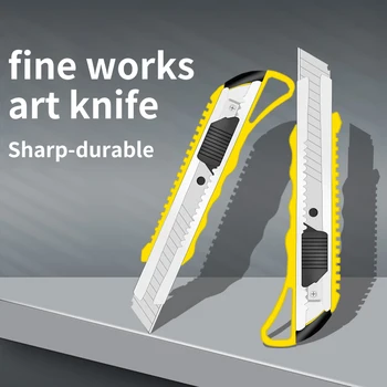 Более экологичный универсальный нож для резки бумаги New Youpin из высокоуглеродистой стали с золотым металлическим лезвием с самоблокирующимся дизайном и острым углом