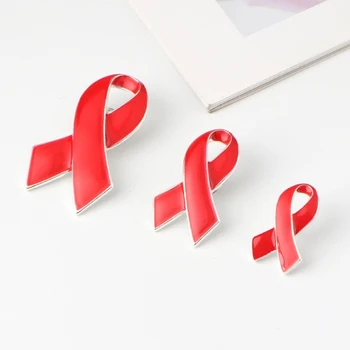Эмалированная булавка для лацканов, значки-броши с красной лентой, значки-надежды по информированию о ВИЧ/СПИДе, булавка для лацканов, сувениры для вечеринок, прямая поставка