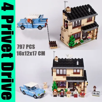 НОВАЯ серия фильмов Street View 4 Privet Drive Строительные блоки Magic Castle House, Совместимые с 75968 кирпичиками, игрушки для детей в подарок