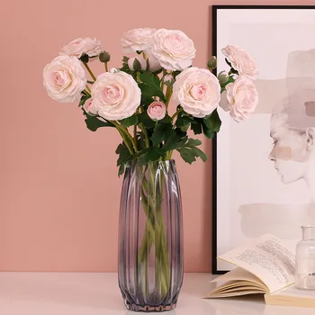Высококачественные увлажняющие двухголовые цветы лотоса, пион с настоящим прикосновением, искусственные цветы для букета невесты, Свадебный декор для дома, искусственные цветы