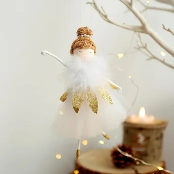 Украшение для девочки-ангела, украшения для мини-рождественской елки, Подвесные украшения для балерины, Декоративные поделки для кукол-ангелов, Эльфы на Рождество