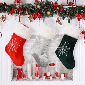Украшение для рождественских чулок большого размера Относится к товарам для дома Хороший материал, прост в уходе и использовании