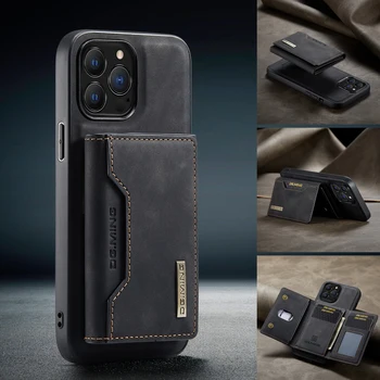 Роскошный съемный магнитный кожаный чехол-бумажник с подставкой для карт для iPhone 12 Pro Max Case 12pro Max Сумка-кошелек с откидной крышкой