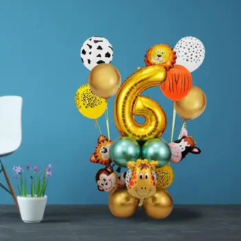 Воздушный шар из алюминиевой пленки Привлекательный воздушный шар с животными Без запаха Декоративная вечеринка на тему животных Воздушный шар из алюминиевой пленки