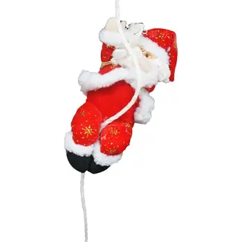 Портативный Лазающий Санта По веревке, Прочный Санта Клаус, Рождественская Елка, Настенные Подвески, высококачественная Лазающая Кукла Санта, Игрушка