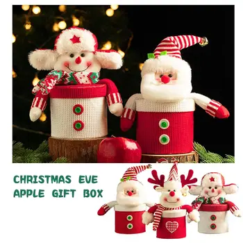 2024 Милая Рождественская подарочная коробка, пакеты для конфет, украшение для печенья, Рождественская подарочная коробка, Рождественская упаковка V5n0