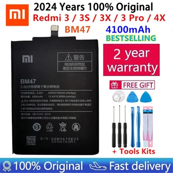 2024 Года 100% Оригинальный 100% Оригинальный Резервный аккумулятор BM47 4100 мАч для Xiaomi Redmi 3X Hongmi 3 S Battery В наличии