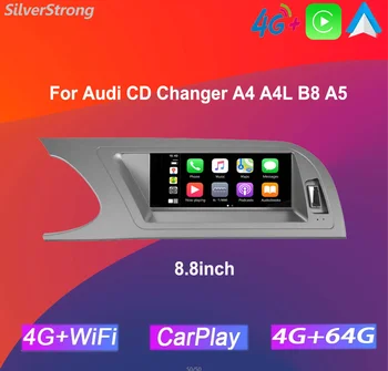 Автомобильный Android Планшет для Audi CD Changer A4 A4L B8 A5 2004-2009 4 ГБ ОЗУ 64 ГБ ПЗУ CarPlay GPS Google Map Auto Stereo LHD