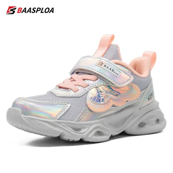 Кроссовки Baasploa для девочек, повседневные кроссовки с дышащей сеткой, милая детская легкая детская спортивная обувь, нескользящая 2023