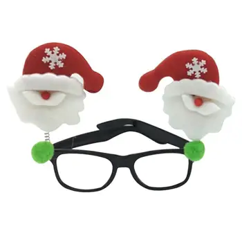 Очки Для праздничной вечеринки, блестящие очки со снеговиком, Забавные очки Санта-Клауса на Рождество, Декоративные оправы для очков, Рождество