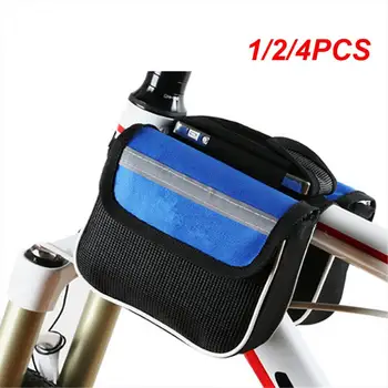 1/2/4ШТ Водонепроницаемый велосипедный рюкзак Сумка для передней балки MTB Велосипедная сумка для езды на велосипеде Чехол для сенсорного экрана мобильного телефона для езды на велосипеде