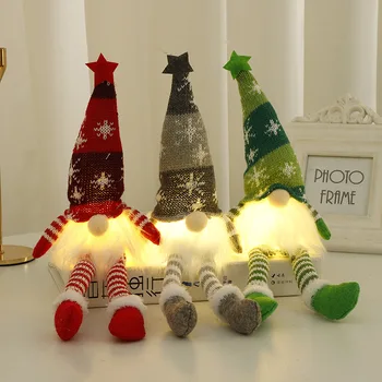 Светящийся Рождественский гном Безликая кукла Плюшевые игрушки 6 Стилей Санта Клаус Счастливого Рождества Подарки на Новый Год Navidad Natal Home Decor