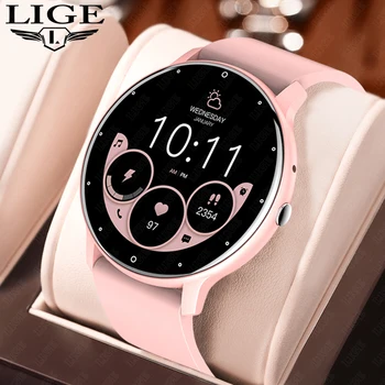 Женские мужские смарт-часы LIGE 2023 с Bluetooth-вызовом 1,39 дюйма, спортивные женские умные часы с пульсометром, водонепроницаемые мужские часы