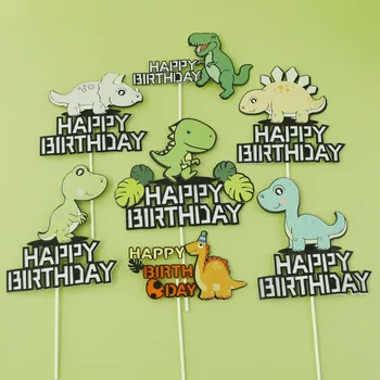 1Шт Динозавр С Днем Рождения Динозавр Топпер для торта Мультяшная тема С Днем Рождения Топперы для торта День Рождения Украшение для детского Душа