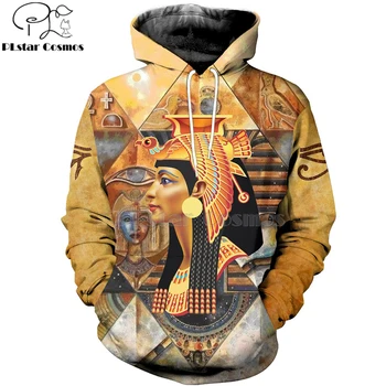 Таинственный ретро древний Гор, Египетская богиня, фараон, тотем, 3d толстовки/ Толстовка Зима осень, забавная уличная одежда с длинным рукавом-46