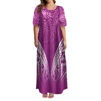 Высококачественное платье полинезийское летнее женское платье на заказ с рисунком в стиле племенной арт, длинное платье свободного темперамента, летнее праздничное платье