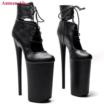 Auman Ale/ новинка; 26 см/10 дюймов; матовый верх из искусственной кожи; Пикантные экзотические женские ботинки на платформе и высоком каблуке для вечеринок; обувь для танцев на шесте;