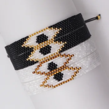 Модный минималистичный тренд, Богемный Плетеный браслет ручной работы Miyuki С бисером, браслет для пары 