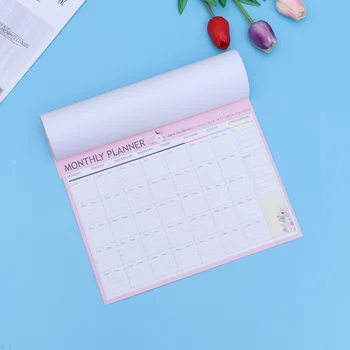 Ежемесячный планировщик Декоративный органайзер формата А4, календарь-расписание, блокнот с конфетами, еженедельный ежедневник, блокнот для заметок (случайный цвет)