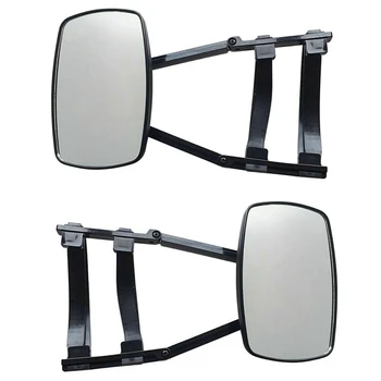 Прицепные буксирные зеркала, Расширенные зеркала для буксировки, регулируемое буксирное зеркало с поворотом на 360 °, черный, 2 шт.