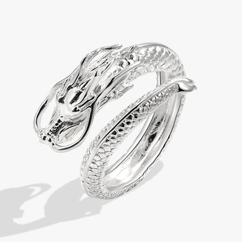 NBNB, новый дизайн, Регулируемое кольцо с китайским драконом Для мужчин и женщин, Серебряное кольцо для открывания женских пальцев, модные женские украшения для вечеринок