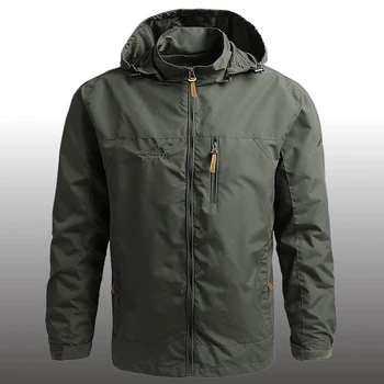Уличная водонепроницаемая куртка, модная повседневная военная походная верхняя одежда, пальто, мужская верхняя одежда, Тактическая куртка-ветровка, Плюс размер 5XL