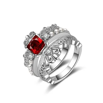 Роскошная Корона в стиле ретро, Новые Комплекты колец для пары Корон, Полое кольцо, Ювелирное кольцо в дворцовом стиле, хорошее качество