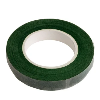 Широкие темно-зеленые цветочные ленты Клейкая упаковочная лента для стебля букета Флористическая лента