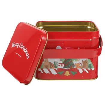 Рождественская железная коробка Контейнер для печенья, шоколада, чая, закусок, маленькая подарочная коробка, коробка для хранения в форме копилки, принадлежности для Рождественской вечеринки