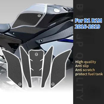 Накладки на топливный бак мотоцикла, противоскользящие наклейки для защиты бака YAMAHA R1 - R1M 2016-2019, Аксессуары для мотоциклов, 1 комплект