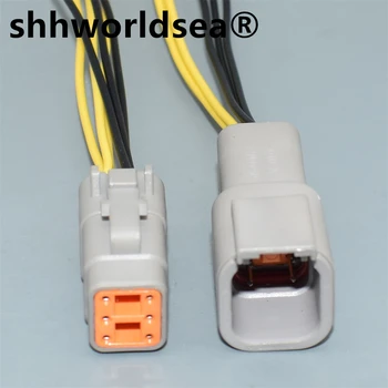 shhworldsea DTM 6Pin Автоматический электрический разъем, герметичный термоусадочный загрузочный адаптер DTM06-6S/ATM06-6S