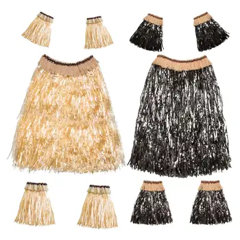 Гавайская юбка из травы, эластичная женская Гавайская юбка, Гавайская юбка для вечеринок, Праздничное карнавальное маскарадное платье