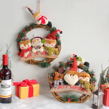 Рождественский снеговик, подвесная кукла-украшение на дверь, подвеска - идеальное праздничное дополнение к вашему домупреобразите свой дом в