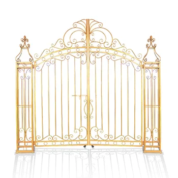 Роскошный Золотой Металлический фон для ворот с цветочной сеткой, Свадебная подставка, Оптовая Металлическая Подставка-Арка для продажи
