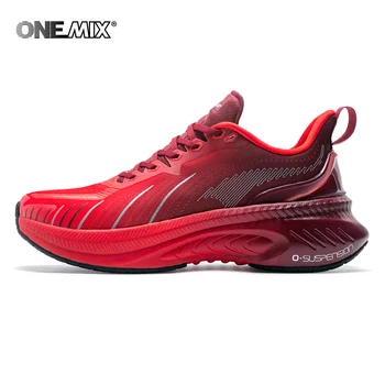ONEMIX Новые амортизирующие кроссовки для мужчин, подходящие для тяжелых бегунов, спортивные женские нескользящие мужские кроссовки на открытом воздухе