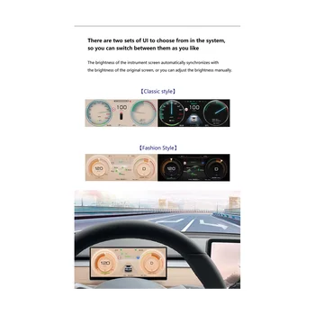 9-дюймовый HD сенсорный экран HUD для Tesla Model 3 Модель Y 2017-2023 Carplay Android AUTO Bluetooth WiFi (для AMD Ryzen + Intel Atom)