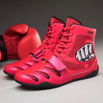 Большой Размер 36-46, мужская обувь для тренировок по борьбе, Дышащие Нескользящие Боксерские кроссовки, Женская Дышащая Профессиональная обувь для борьбы
