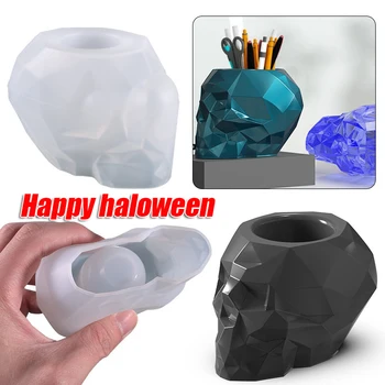3D Формы для свечей с черепом, Силиконовая форма для свечей на Хэллоуин, форма для изготовления свечей своими руками