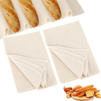 Ткань для ферментированной расстойки Теста Формы для выпечки хлеба Багет Из льняной ткани Коврик для выпечки Формы для выпечки Кондитерские Кухонные Принадлежности